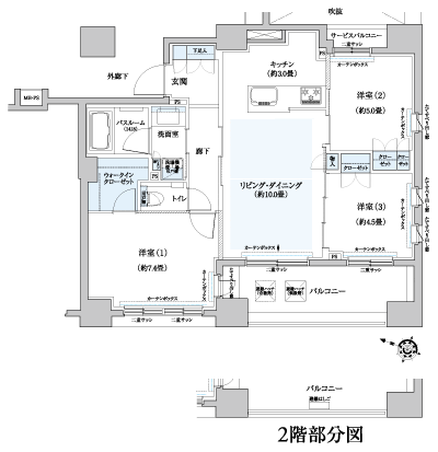 Floor: 3LDK + WIC, the occupied area: 67.01 sq m