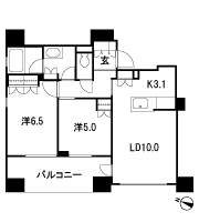 Floor: 2LDK, occupied area: 55.82 sq m