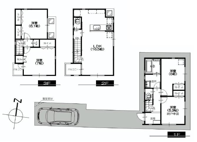 Floor plan. 57,800,000 yen, 4LDK, Land area 76.02 sq m , Building area 93.99 sq m