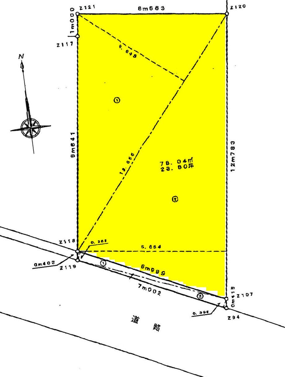 Compartment figure. Land price 66 million yen, Land area 80.76 sq m