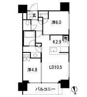 Floor: 2LD ・ K + WIC (walk-in closet), the area occupied: 54.6 sq m, Price: TBD
