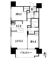 Floor: 2LD ・ K + WIC (walk-in closet), the area occupied: 54.6 sq m, Price: TBD