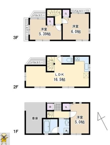 Floor plan. 47,900,000 yen, 3LDK, Land area 40.96 sq m , Building area 73.46 sq m is a bad room there is no floor plan easy to use.