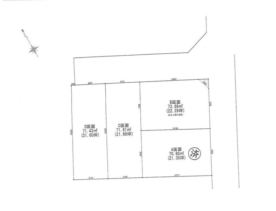 Compartment figure. Land price 69,800,000 yen, Land area 73.69 sq m
