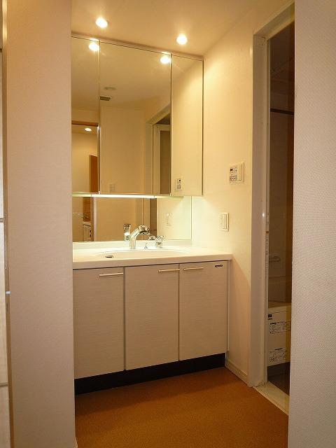 Wash basin, toilet.  ◆ Washbasin of spacious size. Shampoo is with Dresser. (November 2013) Shooting