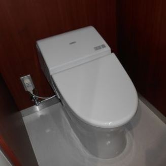 Toilet. Another room is a reference photograph