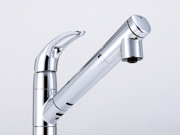 Kitchen.  [Water purifier integrated hand shower faucet] High performance cartridge employing a triple filtration system ( ※ By), Free residual chlorine ・ It has a built-in water purifier to remove the 5 substances such as solubility lead. Also, It employs a low-noise sink, Water is kept gently I sound. ( ※ ) Cartridge requires regular replacement because it is consumable.