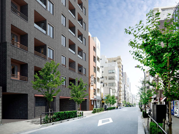 Features of the building.  [Exterior - Rendering]  ※ Rendering CG of the web is slightly different from the actual one that was added to the synthetic and CG processing what the drawings of the planning stage of the property caused draw based on the local neighborhood photo. Planting are subject to change.