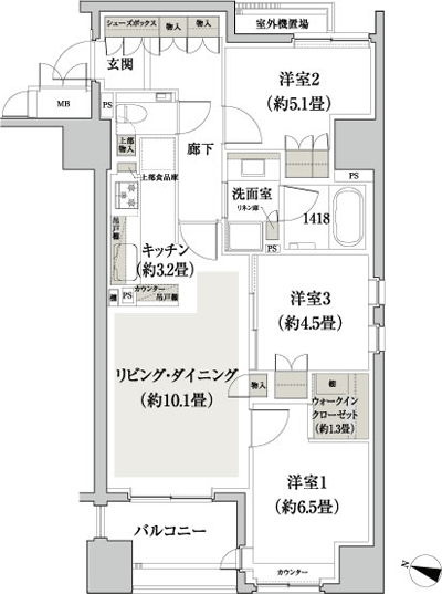 Floor: 3LDK + WIC, the occupied area: 69.55 sq m, Price: TBD