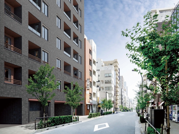  [Building Rendering CG] Synthesized what the local neighborhood photo (October 2013 shooting) was raised to draw based on the drawings of the planning stage of the same properties, Plus the CG processing, In fact a slightly different.