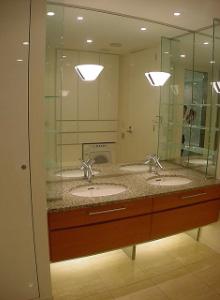 Wash basin, toilet