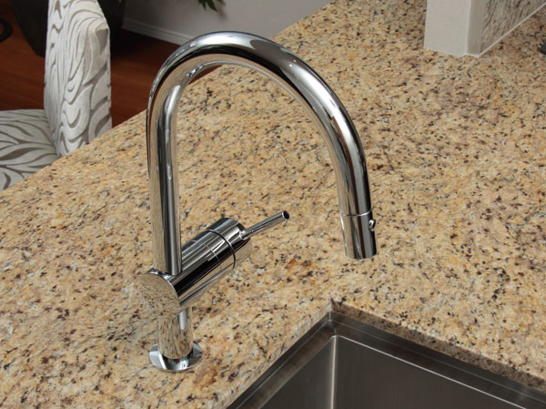 Kitchen.  [Fushiyugata kitchen faucet] Yet stylish You can also Fushiyu.