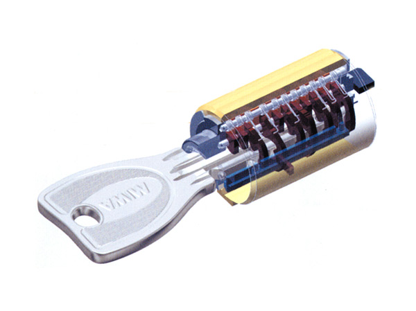 Security.  [Reversible key (key leader-integrated)] And that duplication is difficult, Because of its high resistance to picking resistance, Adopt a cylinder key is excellent in crime prevention. Reversible type, Also it has excellent operability.  ※ Conceptual diagram