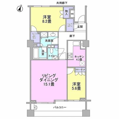 Floor plan. Footprint: 78.98 sq m / 2LDK