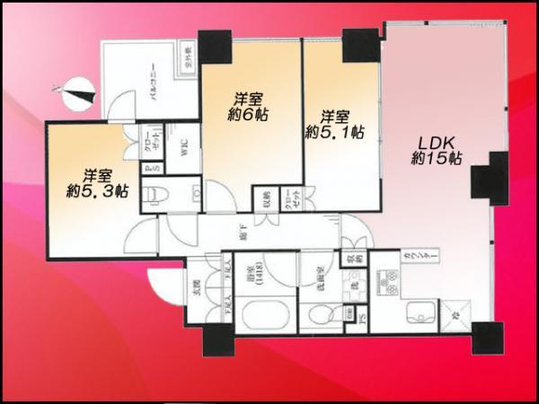 Floor plan. 3LDK, Price 74,800,000 yen, Occupied area 70.42 sq m , Balcony area 3.94 sq m