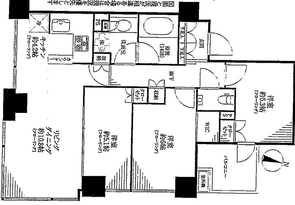 Floor plan. 3LDK, Price 74,800,000 yen, Occupied area 70.42 sq m , Balcony area 3.94 sq m