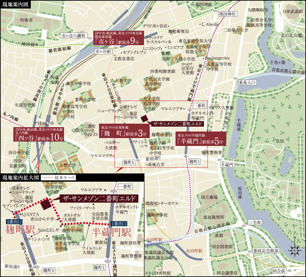 Surrounding environment. (Local guide map)