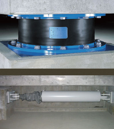 earthquake ・ Disaster-prevention measures.  [Seismically isolated structure] Prepare for earthquake, That it is indispensable in today's apartment. there, Adopt a seismic isolation structure in the property. Absorbing seismic isolation device is a shaking of the earthquake, such as laminated rubber, which is installed between the earthquake and the building, It is not easily transmitted to the building. Collapse of the building in doing so ・ To reduce the risk of damage, Ensure the lifeline. Also, Such as the furniture of the fall is less likely to occur even in the residence, It will increase the peace of mind. (Same specifications photo)