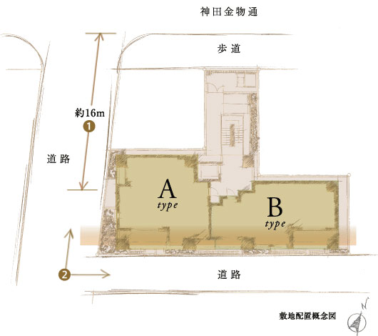 Shared facilities.  [Whole utilizing a commitment over the detail plan] (1) 2 the direction place two-way by a corner lot, Pressure from the outside is also not open. (2) location was secluded from the main street. Planning areas, Place went to one back from the main street. We are blessed to calm certain location environment away from the hustle and bustle of the main street. (Site layout)