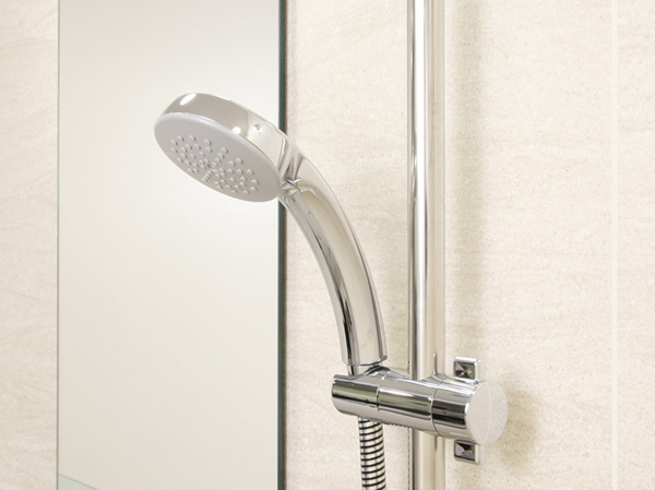 Bathing-wash room.  [Eco-full shower] Also is a super water-saving shower that made it possible to shower with a momentum with a small amount of water.