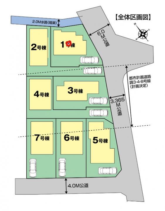 The entire compartment Figure. Chofu Kikunodai 3-chome Stage II compartment view
