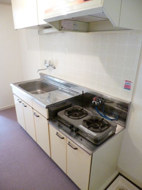 Kitchen. 2 mouth is with a gas stove.