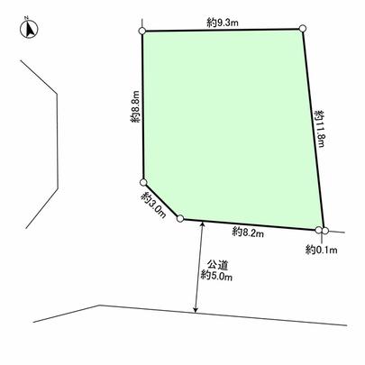 Compartment figure. Compartment NO. ・ West of the corner lot (both about 5.0