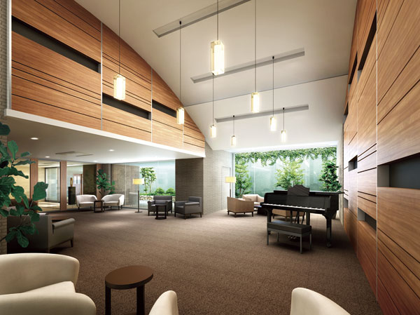 Shared facilities.  [Lounge] Cozy lounge melody of piano. (Rendering)