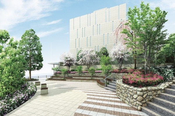 To have a room around, Contribute to the streets "provide park" (Rendering ※ )