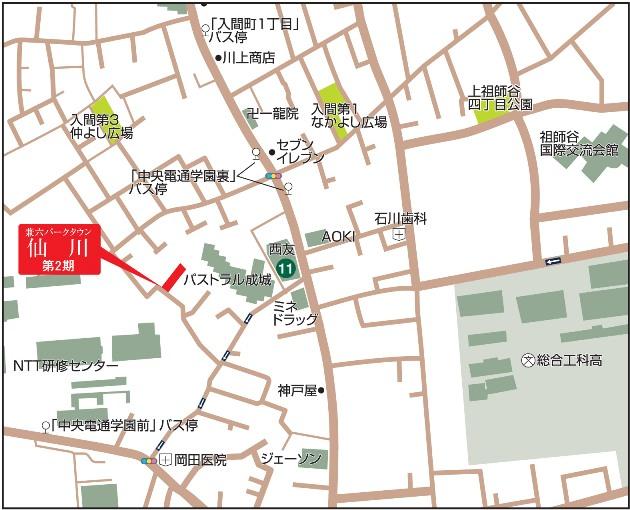 Local guide map. Local peripheral enlarged view