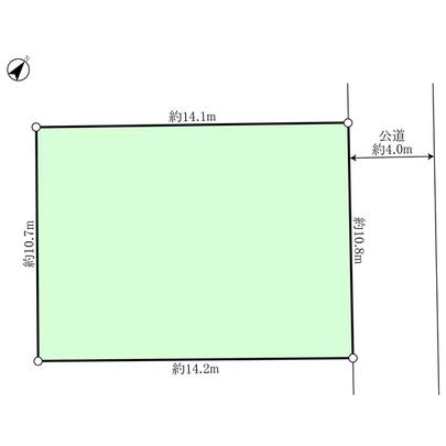 Compartment figure. East width 4m public road