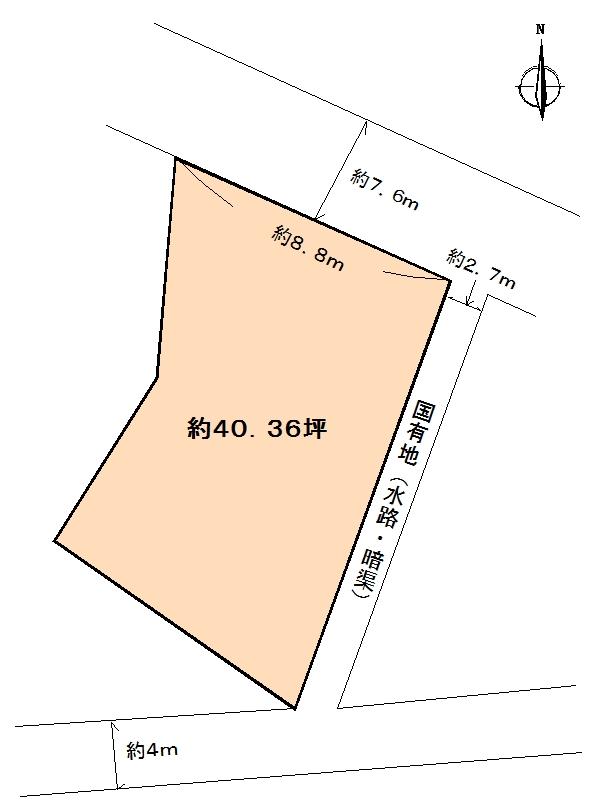 Compartment figure. Land price 32,800,000 yen, Land area 133.44 sq m