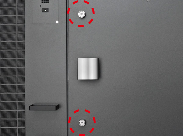 Security.  [Double Rock] By locking lock is with two up and down, Also lead to the deterrent effect of the crime.