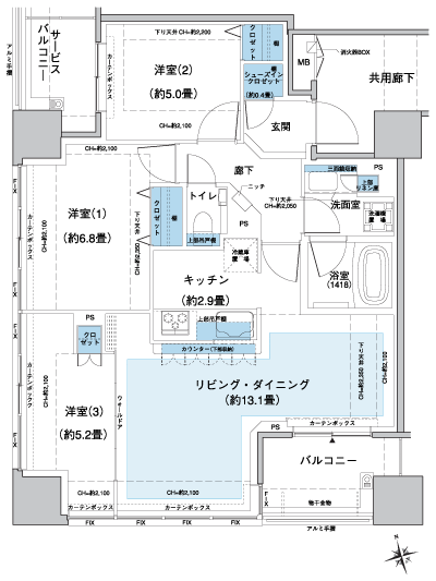Floor: 3LDK + SIC, the occupied area: 71.43 sq m, Price: TBD