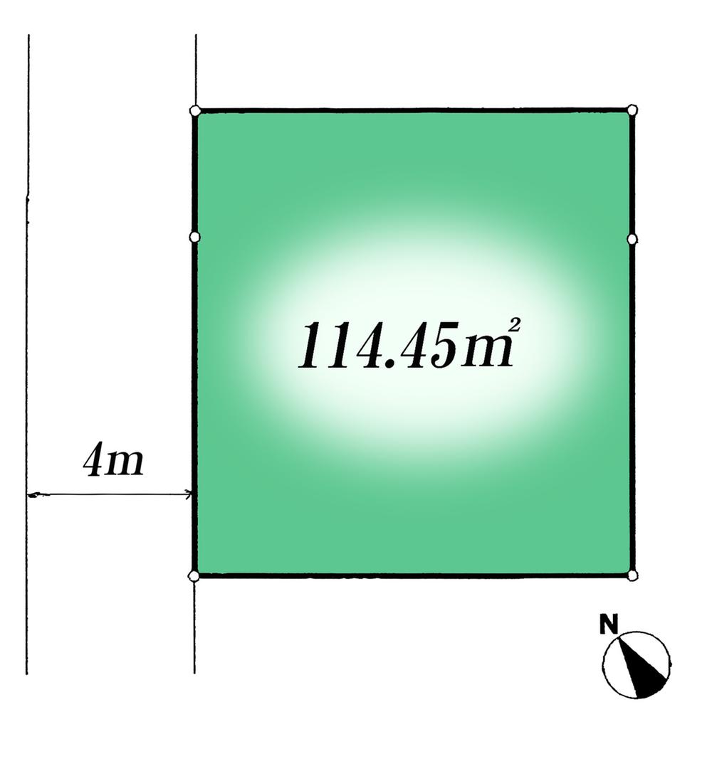 Compartment figure. Land price 32,500,000 yen, Land area 114.45 sq m shaping land, No construction conditions! !
