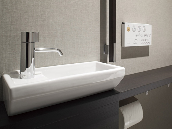 Bathing-wash room.  [Hand wash with counter] Within the toilet, Equipped as standard with a refreshing hand washing counter of design. We consider the comfort and beautiful space development.