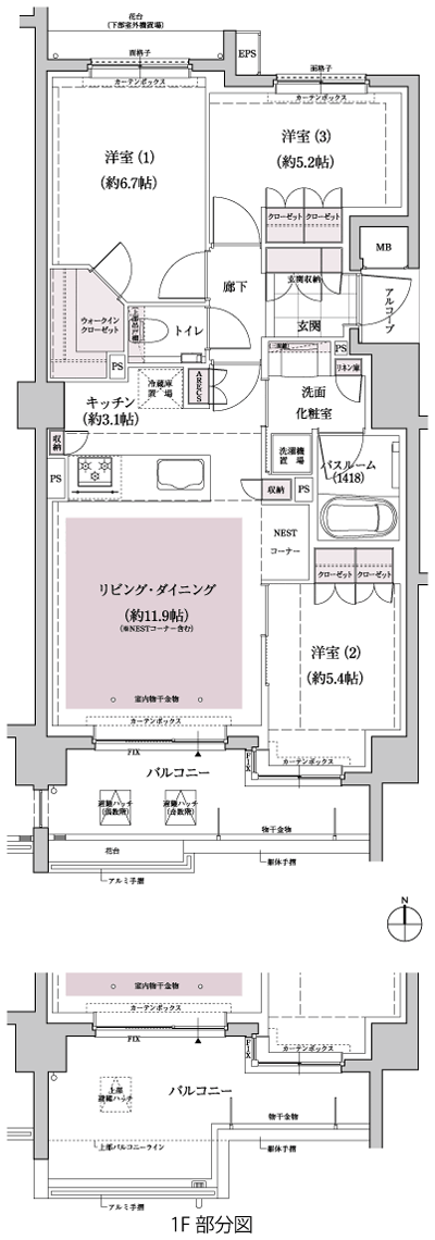 Floor: 3LDK + WIC, the occupied area: 73.08 sq m, Price: TBD