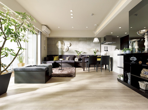 Living.  [living ・ dining] Quality of fragrant in simple. Feel the comfort can be to every day.  ※ Indoor photo posted below includes paid option on all models Room E 'type (part. Select Plan ・ Application of color selection, etc. has ended)