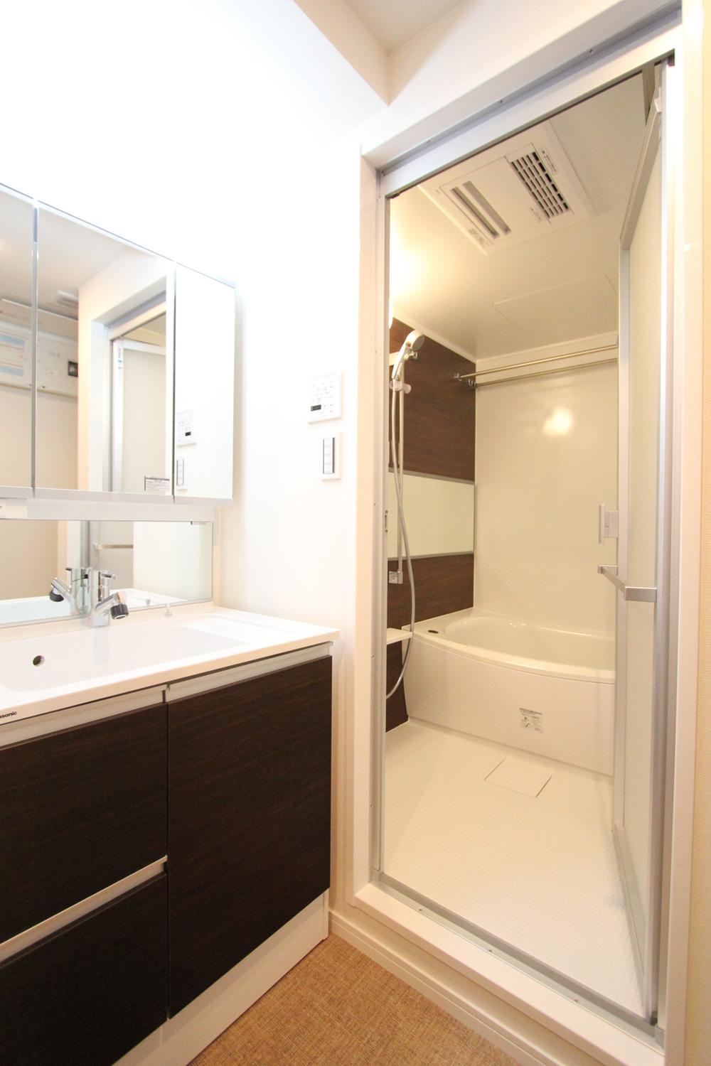 Wash basin, toilet. Interior