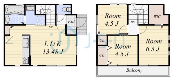 Floor plan. 35,800,000 yen, 3LDK, Land area 87.66 sq m , Building area 70.06 sq m