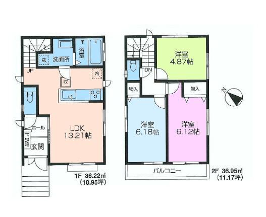 Floor plan. 39,800,000 yen, 3LDK, Land area 92.57 sq m , Building area 73.17 sq m floor plan