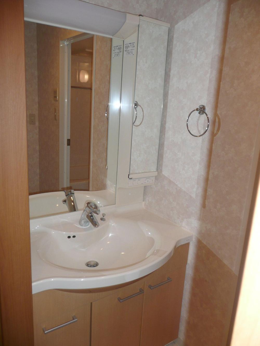 Wash basin, toilet. Bathroom vanity