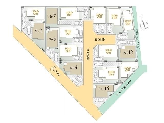 The entire compartment Figure.  [Jindaijikita-cho 4-chome] The entire compartment Figure