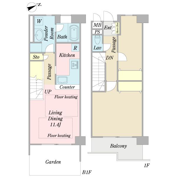 Other introspection. 2LDK Floor reference plan