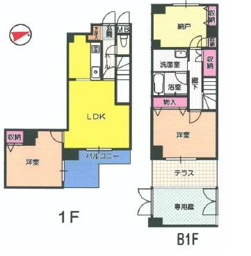 Floor plan. 2LDK+S, Price 36,900,000 yen, Occupied area 89.97 sq m , Balcony area 6.94 sq m