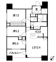 Floor: 3LDK + SC, occupied area: 77.95 sq m, Price: 71,400,000 yen, now on sale