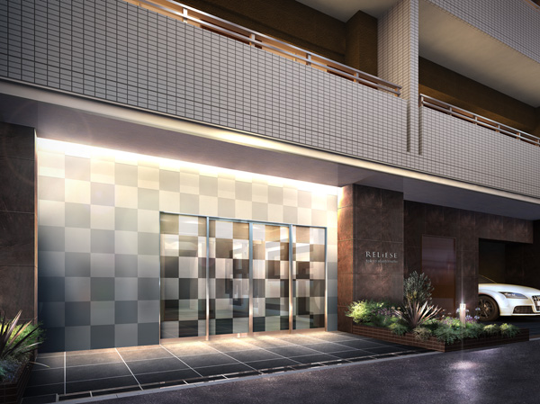 Buildings and facilities. The entrance should be called the face of the house, Adopt a traditional plaid design. No other, Solid presence is, It brings a sense of superiority to the live person. (Entrance Rendering CG)