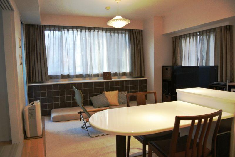 Living. Installing a hot water floor heating in the living