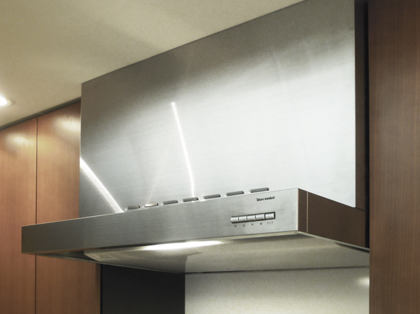 Kitchen.  [Range food] Due to the effect of the current plate using the draft phenomenon, Further up the suction force. It adopted a high-quality enamel, You can wipe off oil dirt also easy.