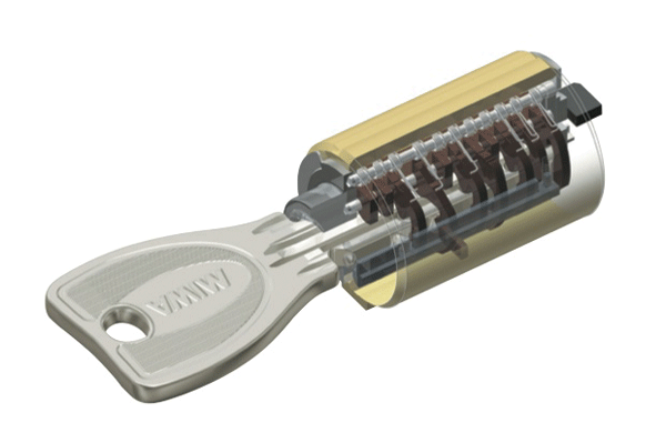 Security.  [Dimple cylinder key] About 100 billion ways a combination of theoretical. Is very difficult incorrect tablets, such as picking, A strong dimple cylinder key to such break keyhole was adopted to the front door. (Conceptual diagram)